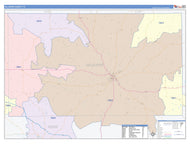 Gillespie County, TX Colorcast Style Wall Map