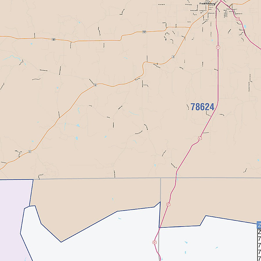 Gillespie County, TX Colorcast Style Wall Map