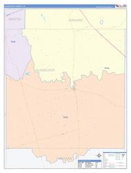 Glasscock County, TX Colorcast Style Wall Map