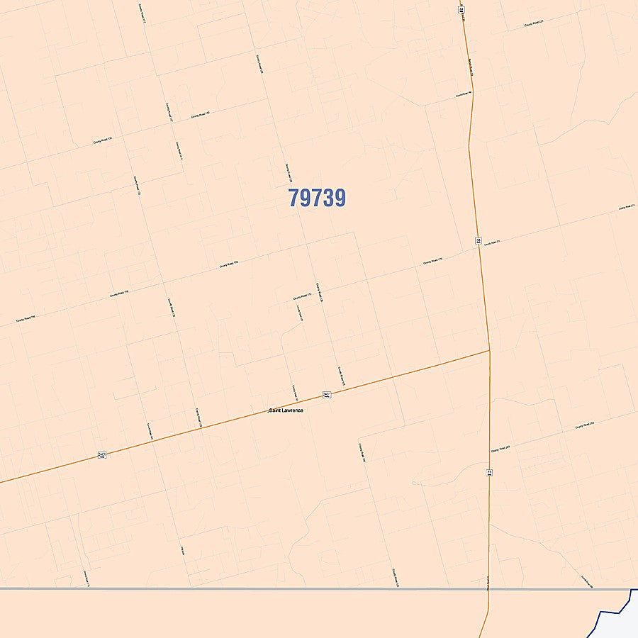 Glasscock County, TX Colorcast Style Wall Map