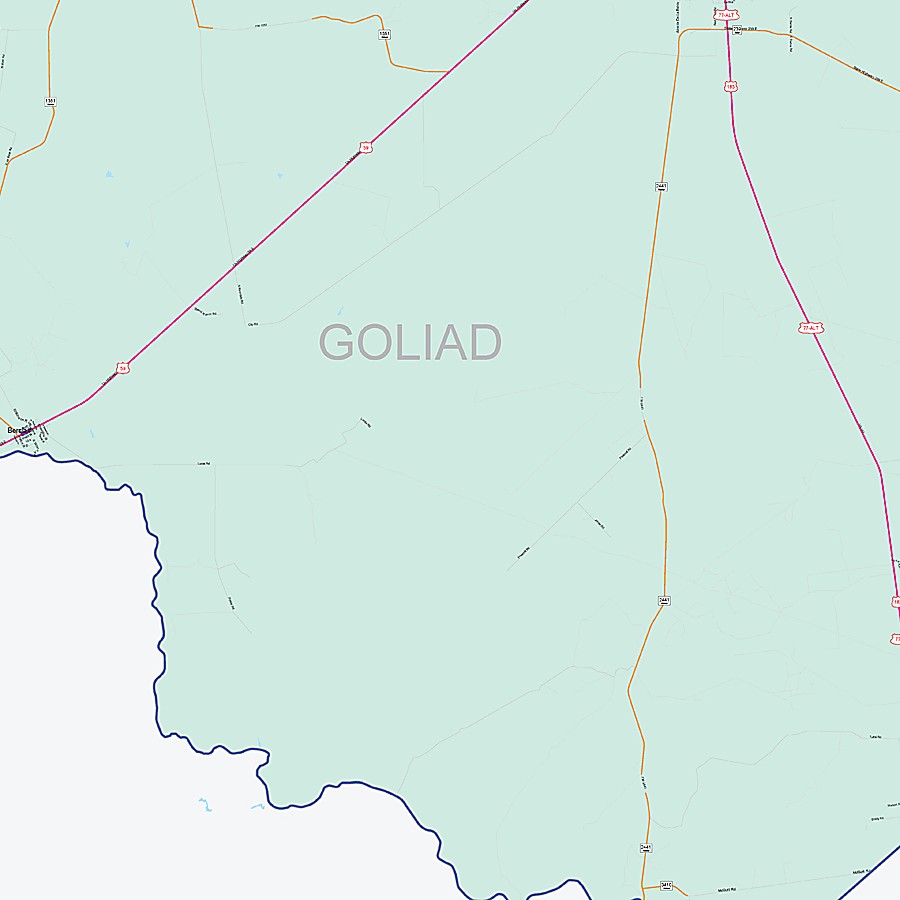 Goliad County, TX Colorcast Style Wall Map