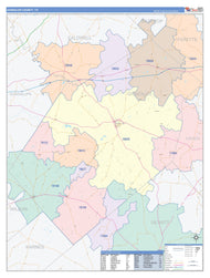 Gonzales County, TX Colorcast Style Wall Map