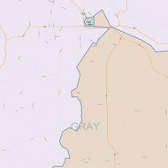 Gray County, TX Colorcast Style Wall Map