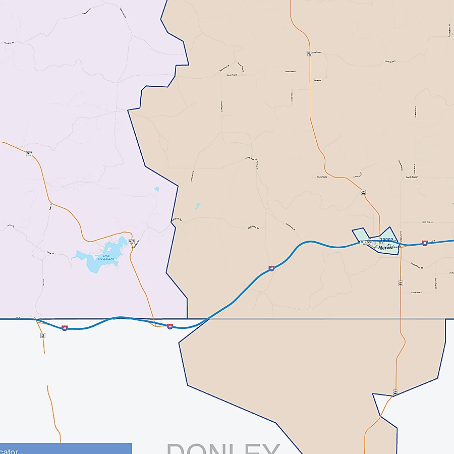 Gray County, TX Colorcast Style Wall Map