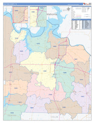 Grayson County, TX Colorcast Style Wall Map