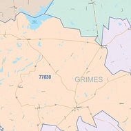 Grimes County, TX Colorcast Style Wall Map