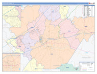 Guadalupe County, TX Colorcast Style Wall Map