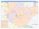 Guadalupe County, TX Colorcast Style Wall Map