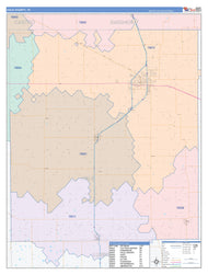 Hale County, TX Colorcast Style Wall Map