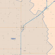 Hale County, TX Colorcast Style Wall Map