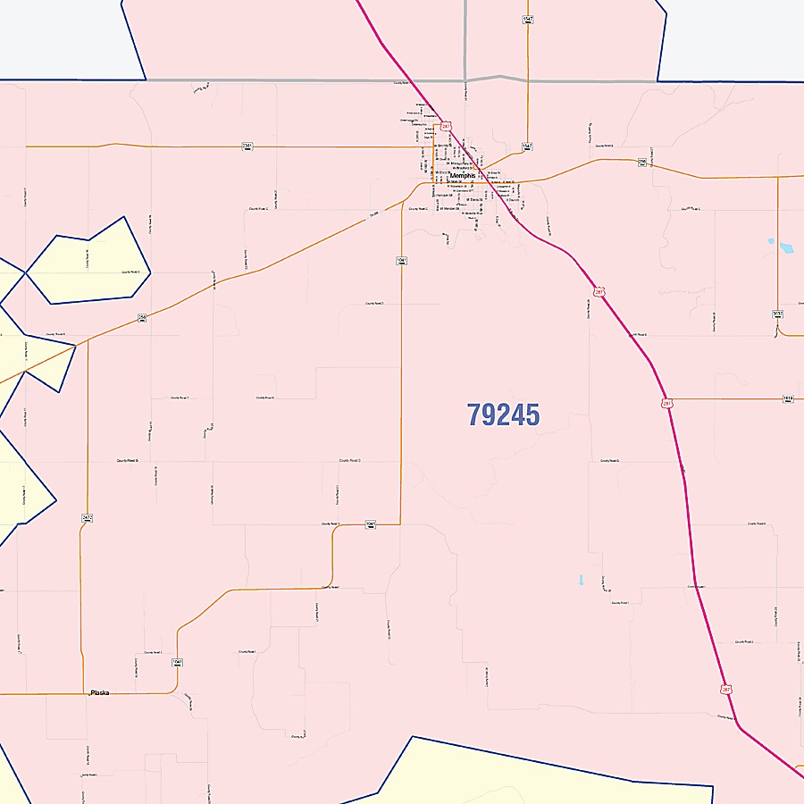 Hall County, TX Colorcast Style Wall Map