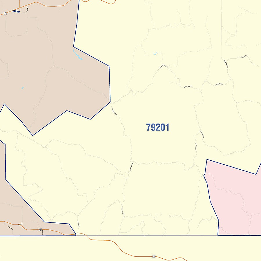 Hall County, TX Colorcast Style Wall Map