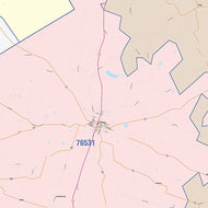 Hamilton County, TX Colorcast Style Wall Map