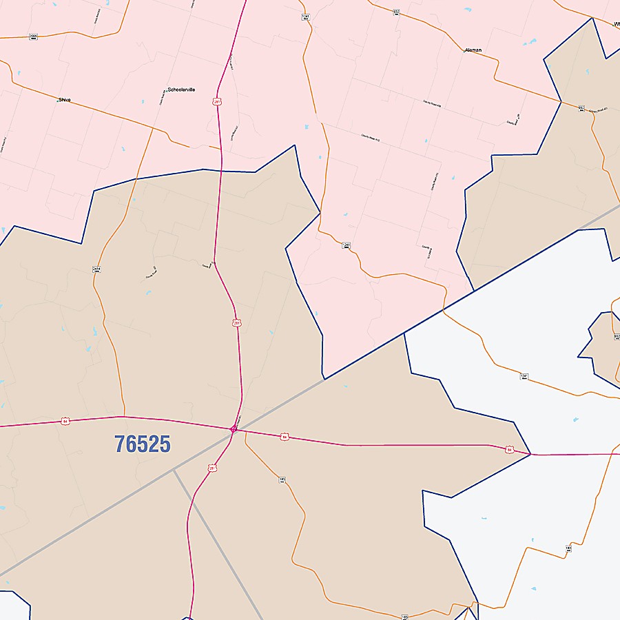 Hamilton County, TX Colorcast Style Wall Map