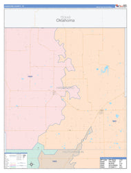 Hansford County, TX Colorcast Style Wall Map
