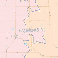 Hansford County, TX Colorcast Style Wall Map