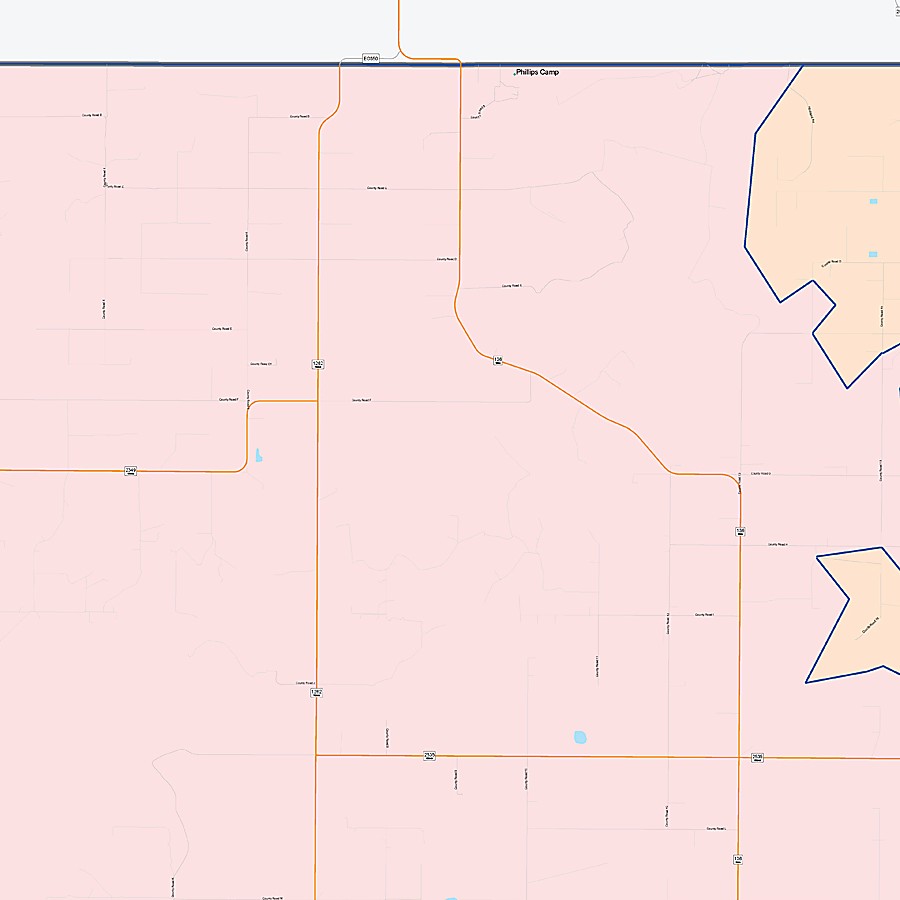 Hansford County, TX Colorcast Style Wall Map