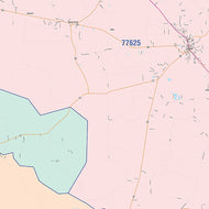 Hardin County, TX Colorcast Style Wall Map