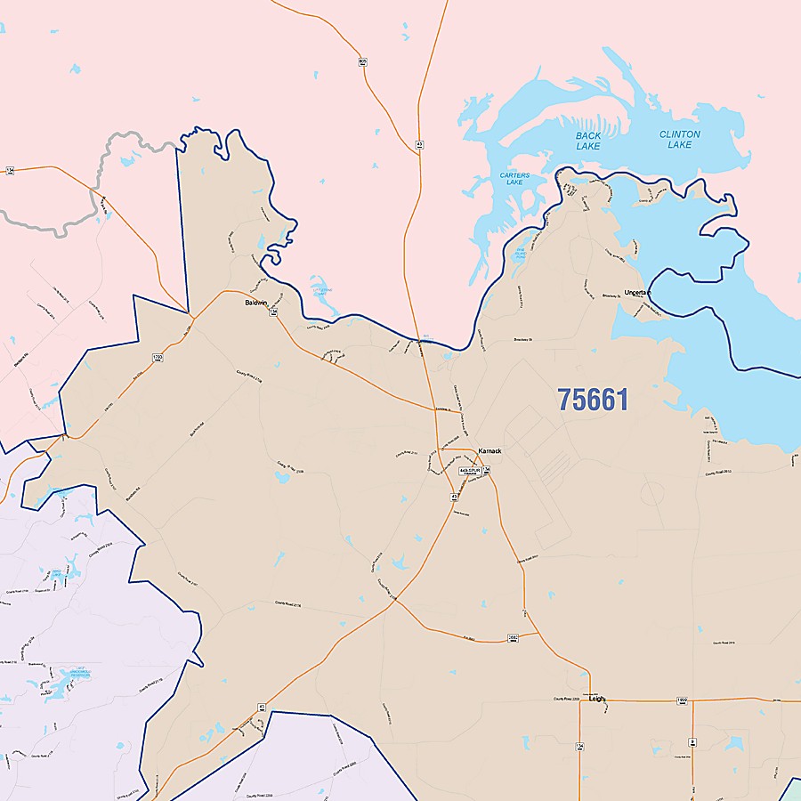 Harrison County, TX Colorcast Style Wall Map