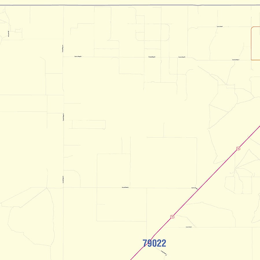 Hartley County, TX Colorcast Style Wall Map