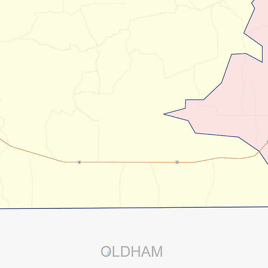 Hartley County, TX Colorcast Style Wall Map