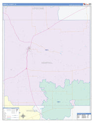 Hemphill County, TX Colorcast Style Wall Map