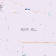Hemphill County, TX Colorcast Style Wall Map