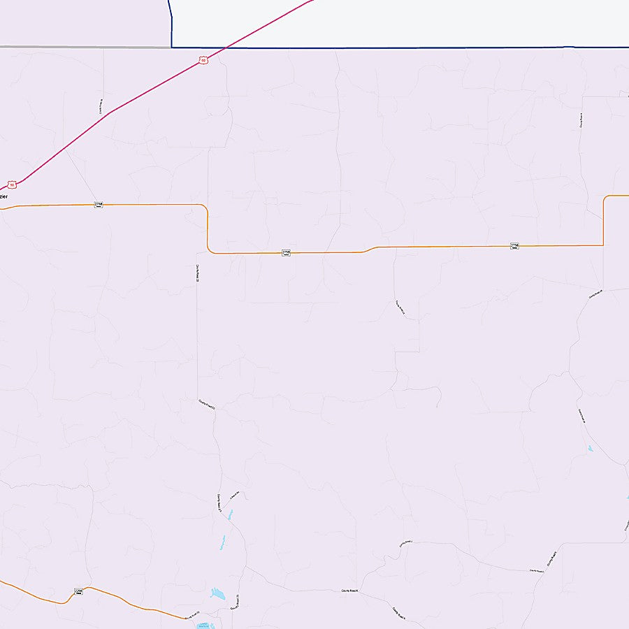 Hemphill County, TX Colorcast Style Wall Map
