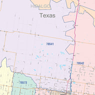 Hidalgo County, TX Colorcast Style Wall Map