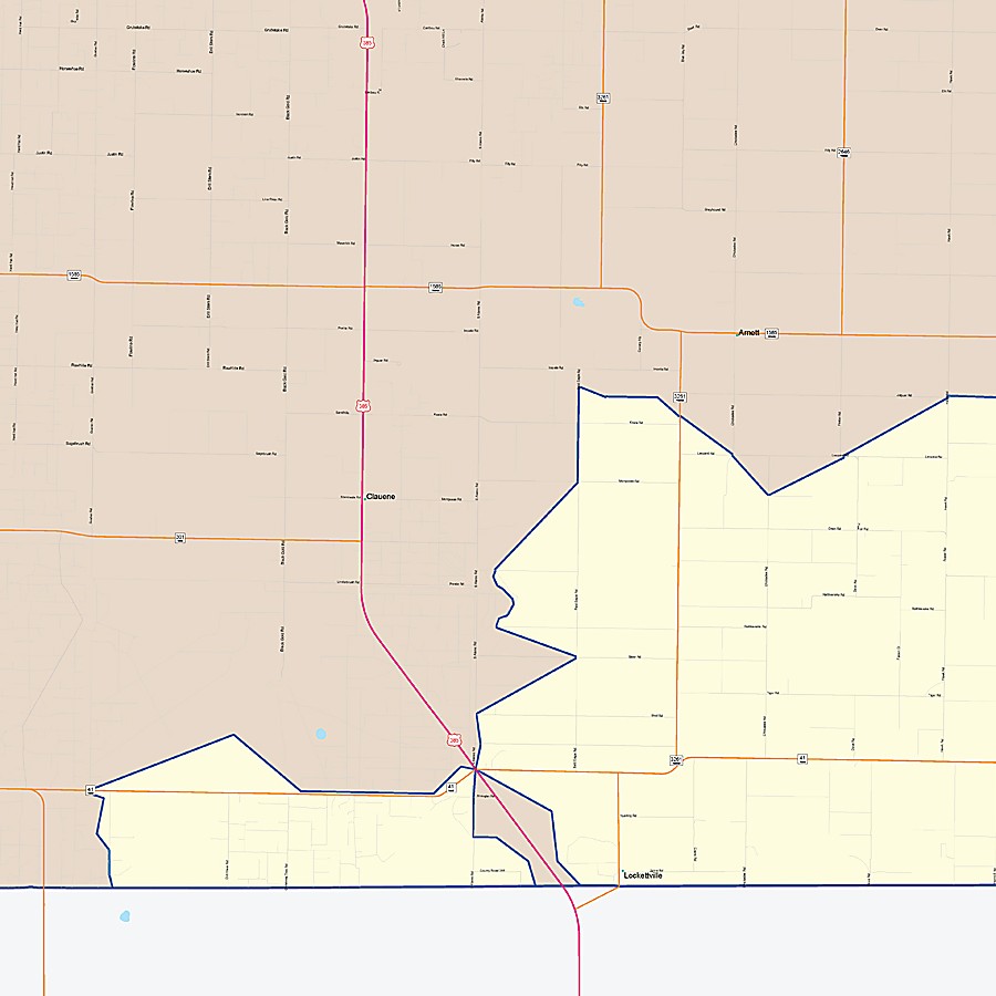 Hockley County, TX Colorcast Style Wall Map