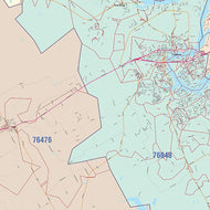 Hood County, TX Colorcast Style Wall Map