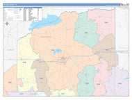 Hopkins County, TX Colorcast Style Wall Map
