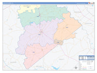 Houston County, TX Colorcast Style Wall Map