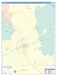 Howard County, TX Colorcast Style Wall Map