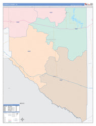 Hudspeth County, TX Colorcast Style Wall Map