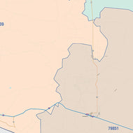 Hudspeth County, TX Colorcast Style Wall Map