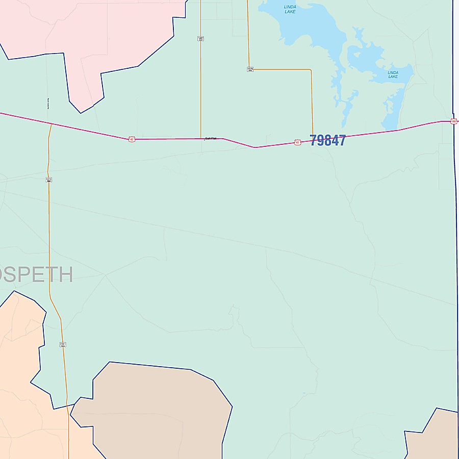 Hudspeth County, TX Colorcast Style Wall Map