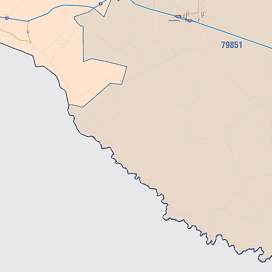 Hudspeth County, TX Colorcast Style Wall Map