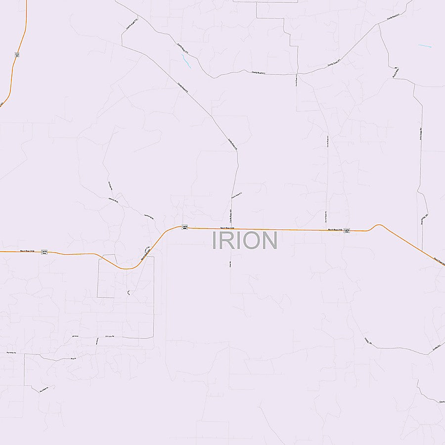 Irion County, TX Colorcast Style Wall Map