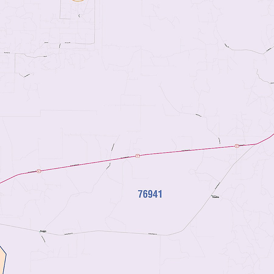 Irion County, TX Colorcast Style Wall Map