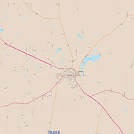 Jack County, TX Colorcast Style Wall Map