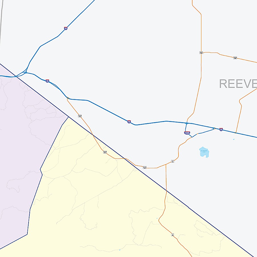 Jeff Davis County, TX Colorcast Style Wall Map