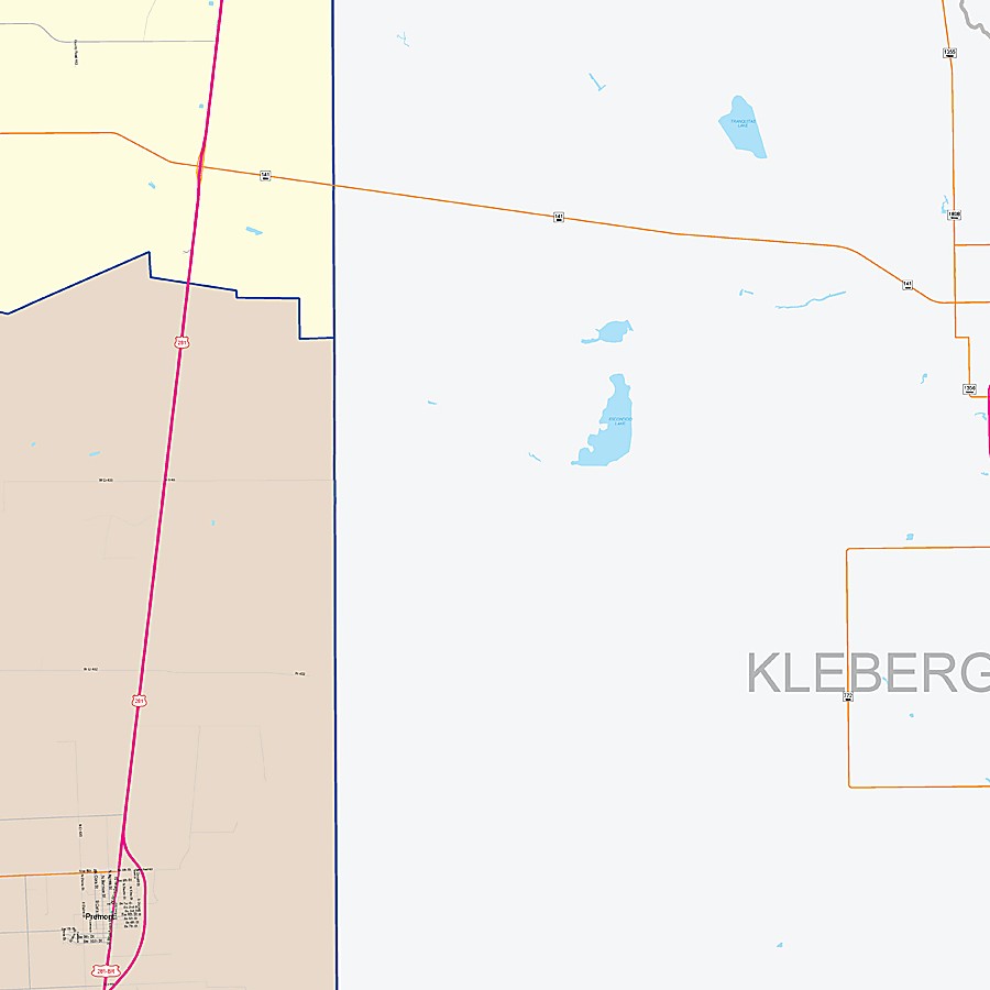 Jim Wells County, TX Colorcast Style Wall Map