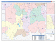 Johnson County, TX Colorcast Style Wall Map