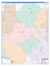 Jones County, TX Colorcast Style Wall Map