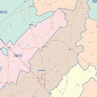 Karnes County, TX Colorcast Style Wall Map