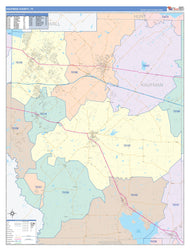 Kaufman County, TX Colorcast Style Wall Map