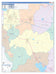 Kaufman County, TX Colorcast Style Wall Map
