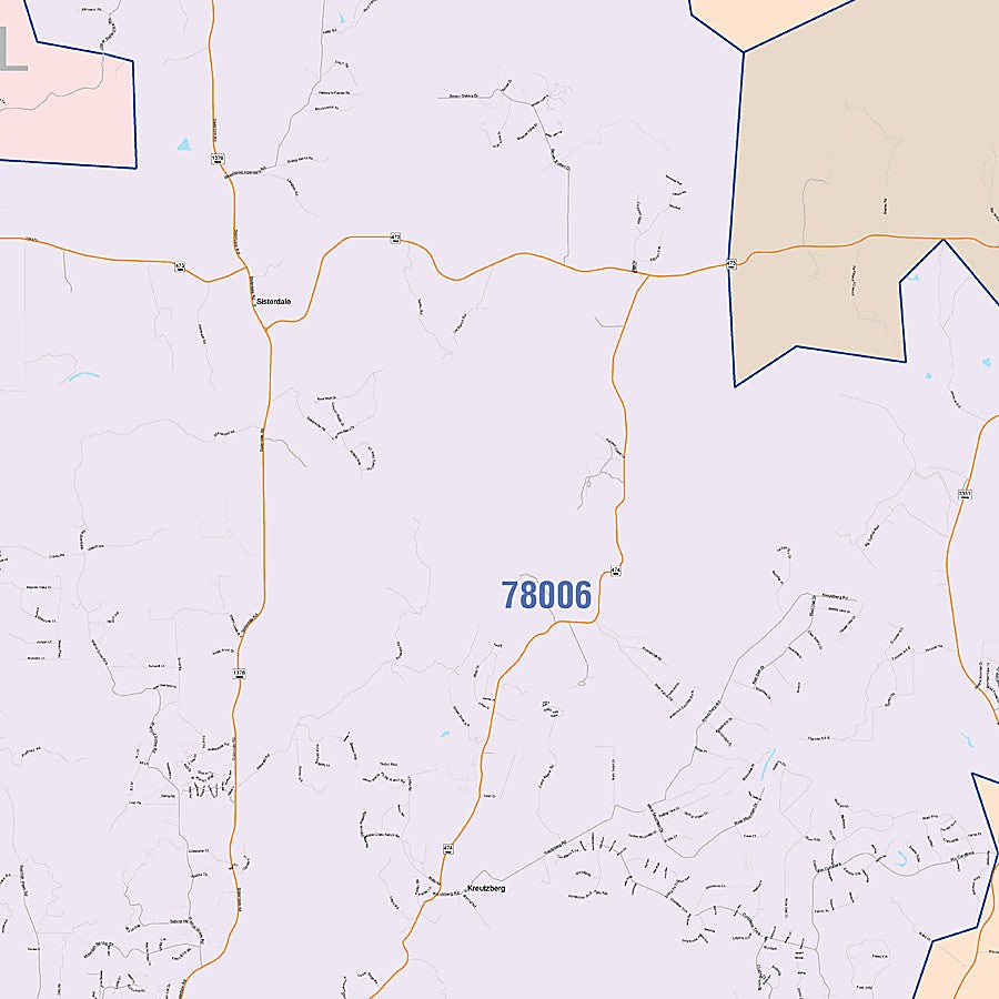 Kendall County, TX Colorcast Style Wall Map