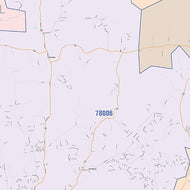 Kendall County, TX Colorcast Style Wall Map